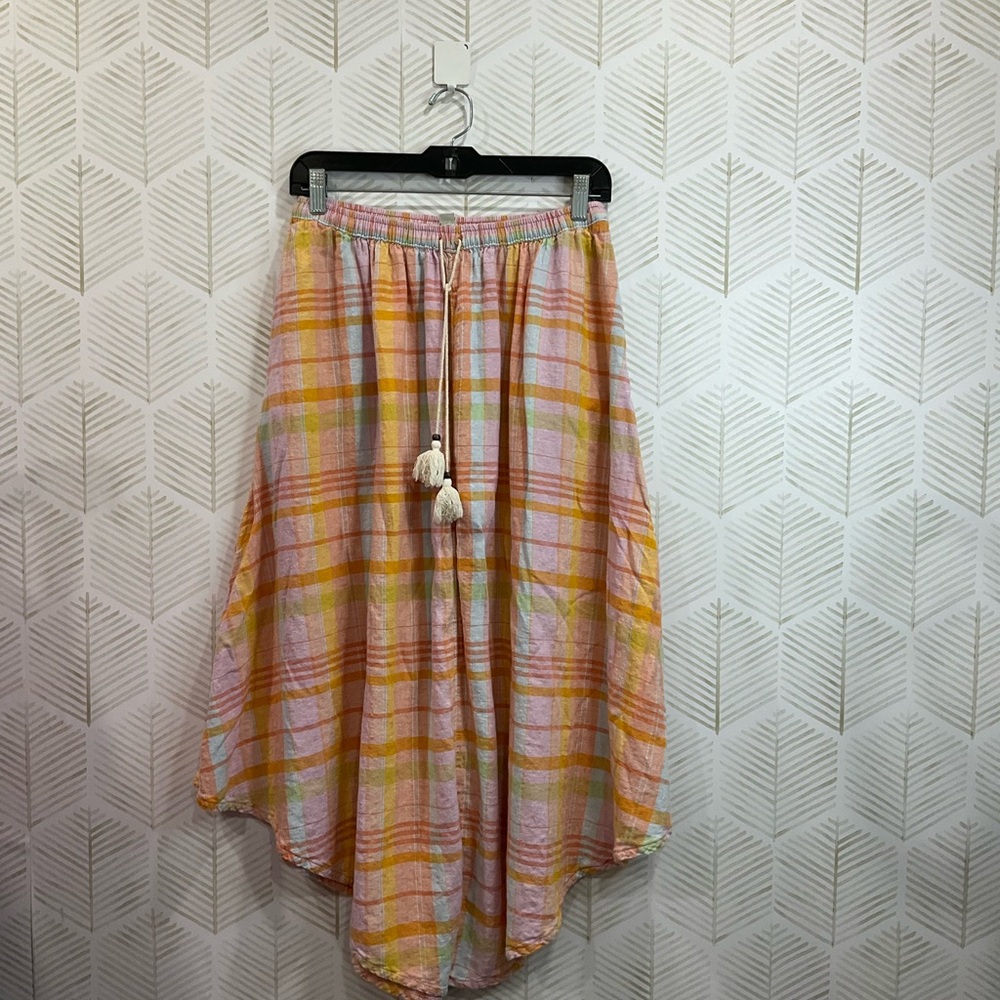 American Eagle Outfitters Pastel Plaid A-Line Skirt